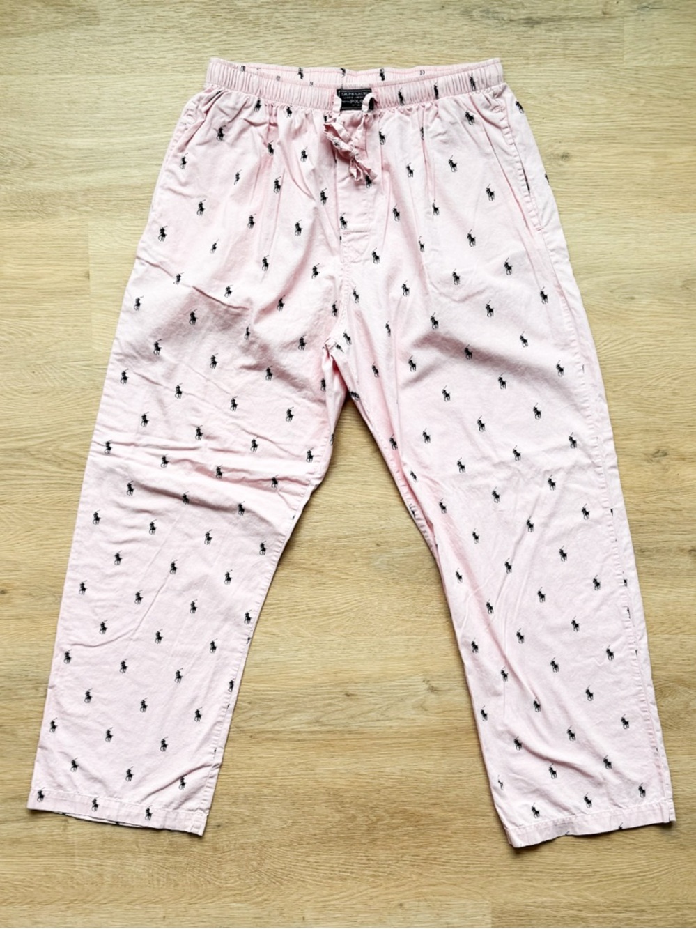 Vtg Polo Ralph Lauren Pink Pony AOP Pajama Pants M Unisex Old Money 30x28.5
